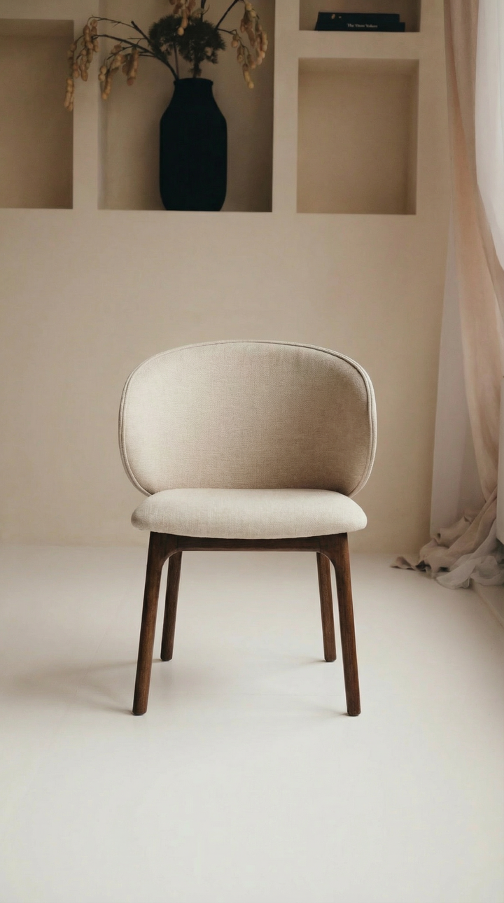 Mokani massief houten eetkamerstoel Minimalistisch design met warme touch (kopie)