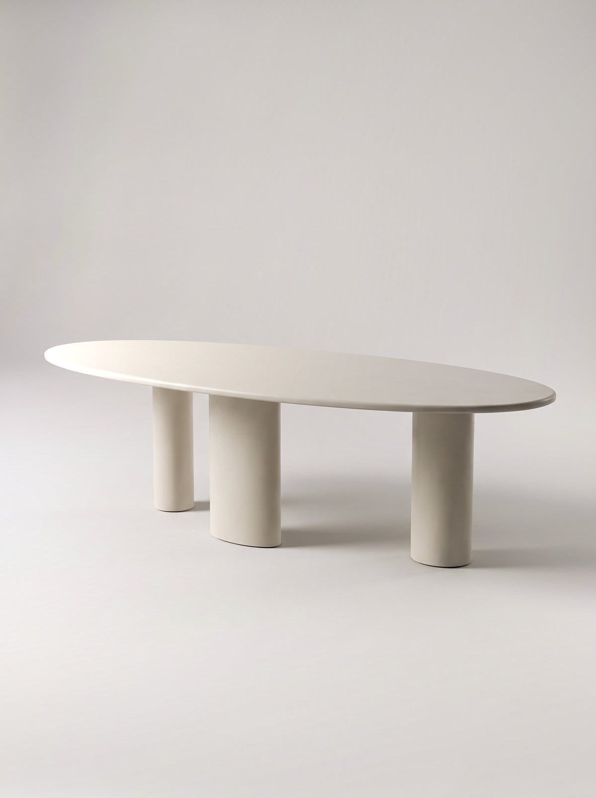 Trio eettafel – schuin aanzicht