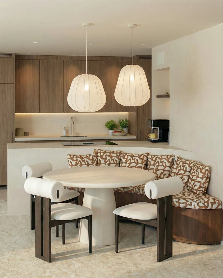 Mokani Japandi Dining Chair – Scandinavian Japanese Design with Round Backrest