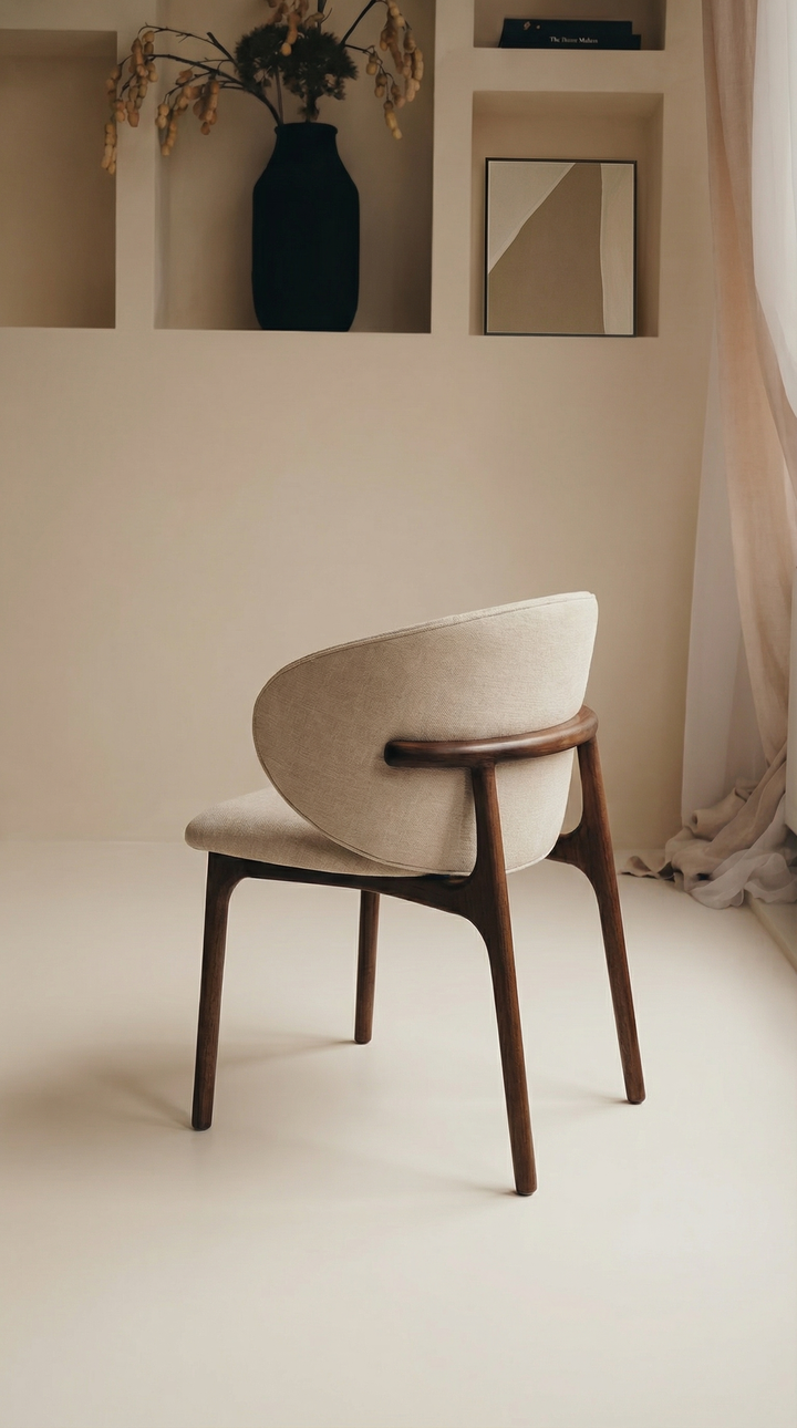 Mokani massief houten eetkamerstoel Minimalistisch design met warme touch (kopie)