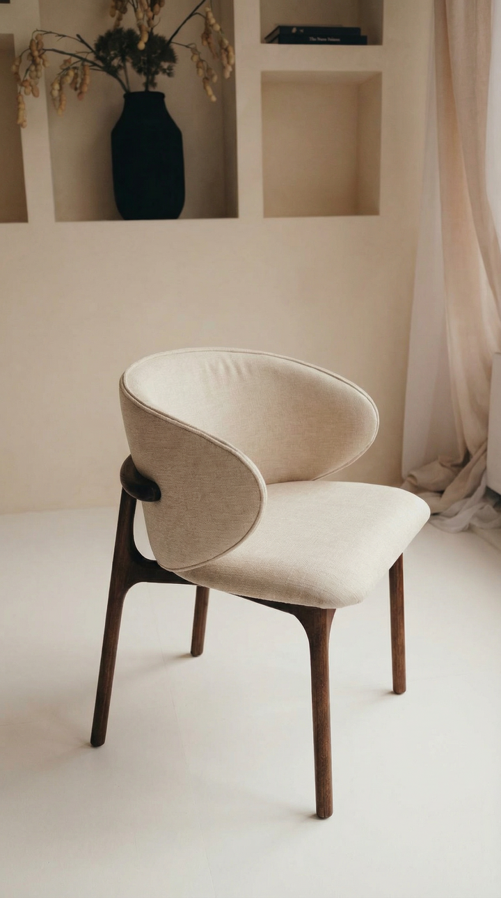 Mokani massief houten eetkamerstoel Minimalistisch design met warme touch (kopie)