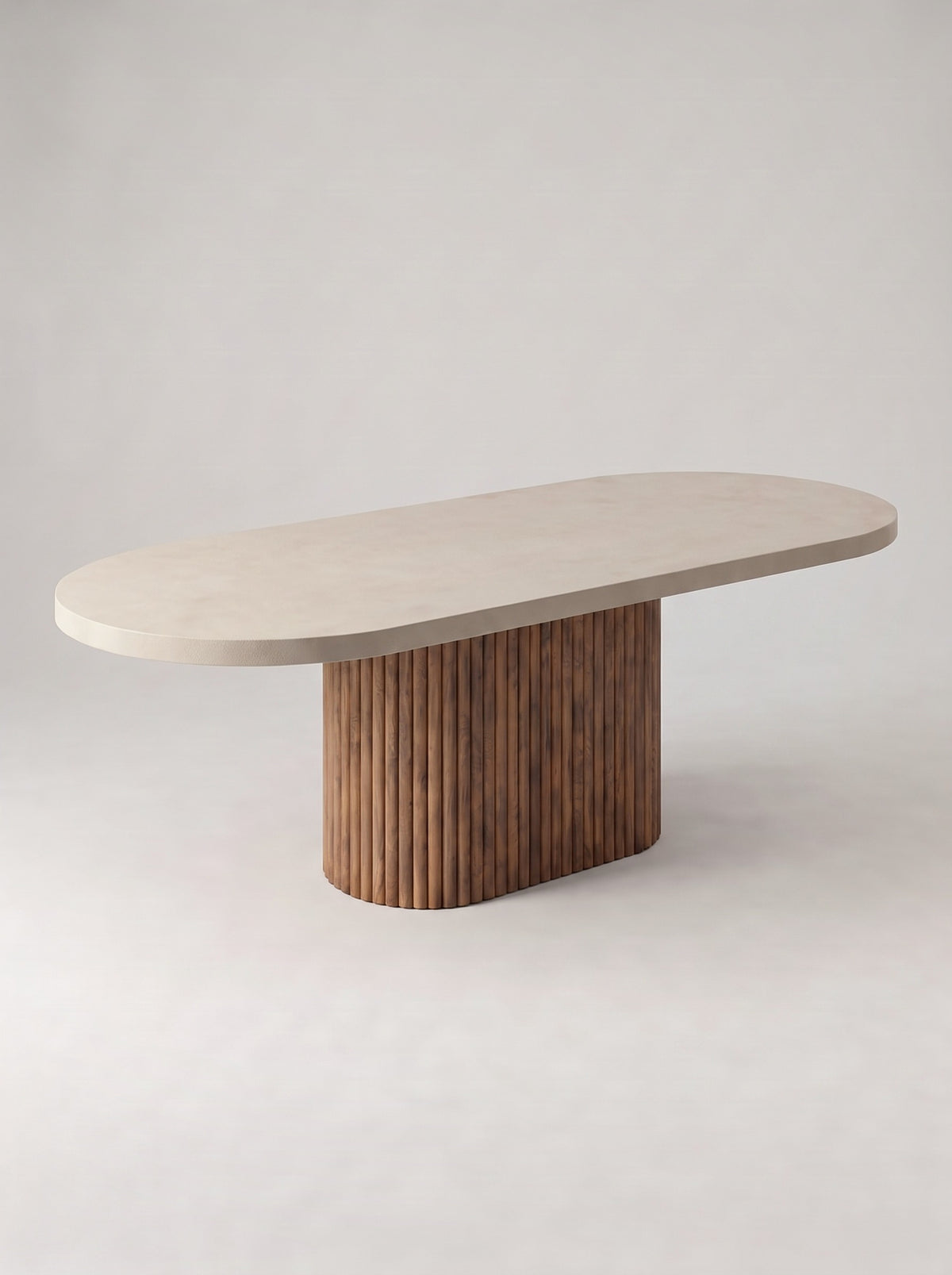 Kade eettafel van schuin voren
