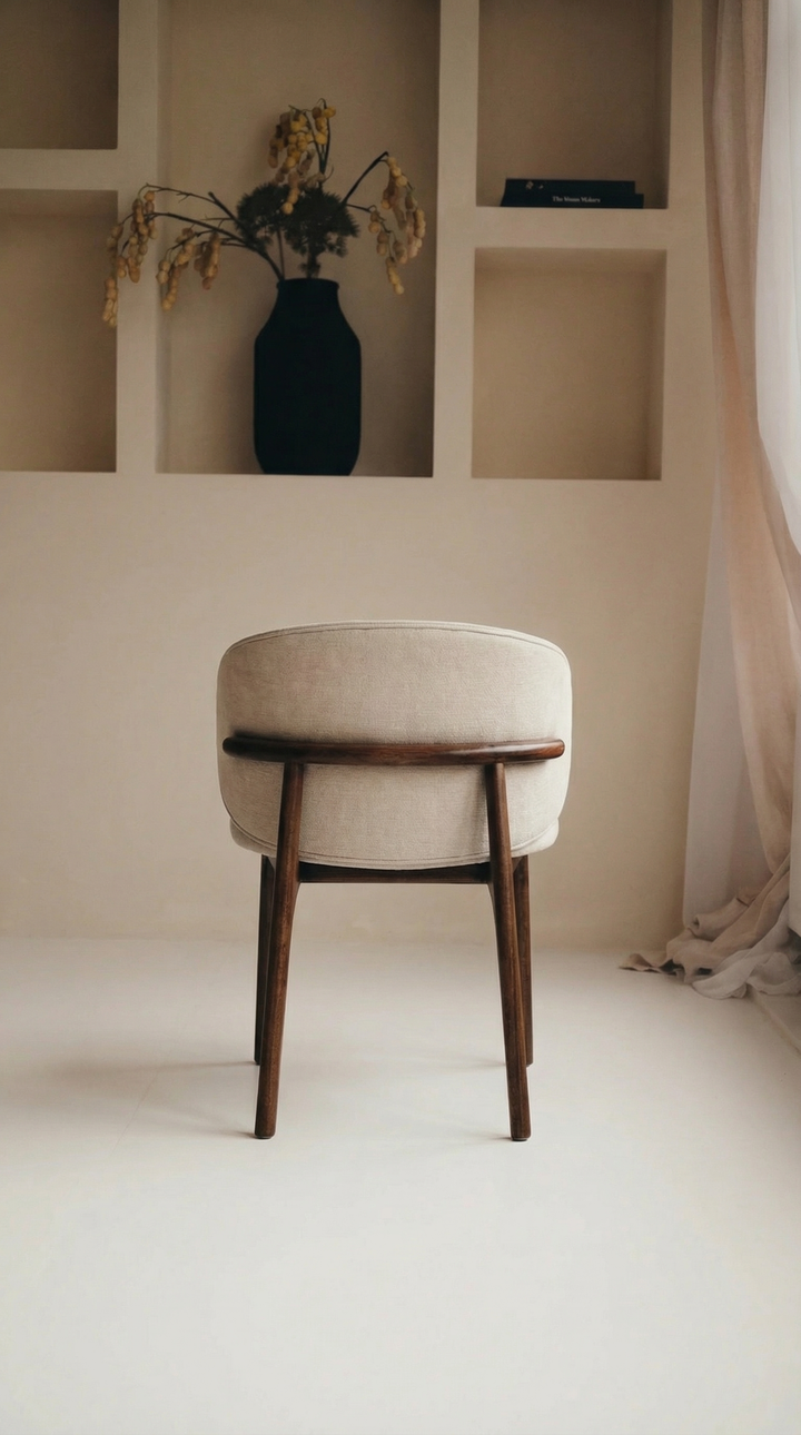 Mokani massief houten eetkamerstoel Minimalistisch design met warme touch (kopie)