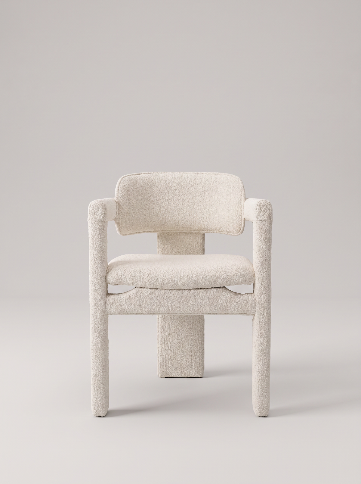 Chaise de salle à manger Japandi Mokani – Design minimaliste avec revêtement bouclé